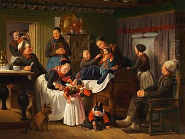 The Little Cousins Are Visiting The Newborn - view 1