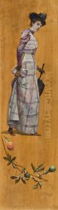 Young Woman With Parasol by Julian Ashton