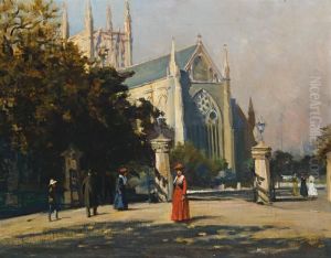 Rose Lindsay At St Mary""s Cathedral, Sydney by Julian Ashton