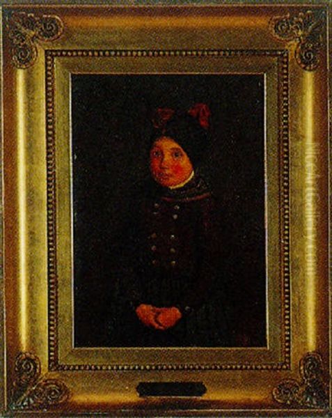 Portraet Af Lille Pige I Egnsdragt - view 1