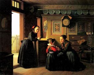 En Lille Pige Der Iklaedes Den Fine Kjole by Johann Julius Exner