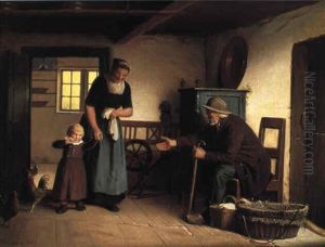 Et Lille Kig Indenfor Pa Vejen Til K+bstaden by Johann Julius Exner