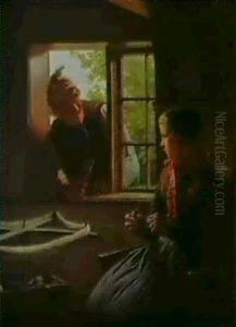 Hvad Vil Den Gamle Knark? Billede Fra Amager by Johann Julius Exner