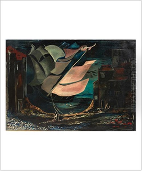 Voilier Dans La Ville, Circa 1935-1940 - view 1
