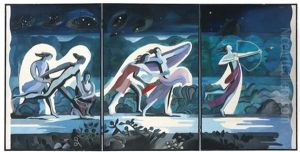 Traite Du Narcisse: A Triptych by Alexandra Exter