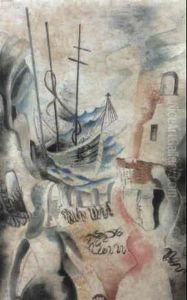Fischerfrauen Am Hafen by Alexandra Exter