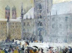 Marienplatz In Munchen Im Schneetreiben Marienplatz In Munchen Im Schneetreiben