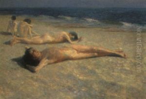 Boys Relaxing On A Beach Boys Relaxing On A Beach