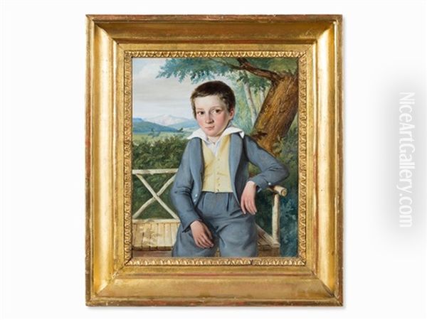 Portrait Of Boy On Landscape - view 1