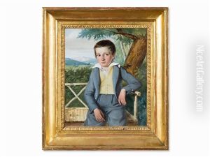 Portrait Of Boy On Landscape by Franz Eybl