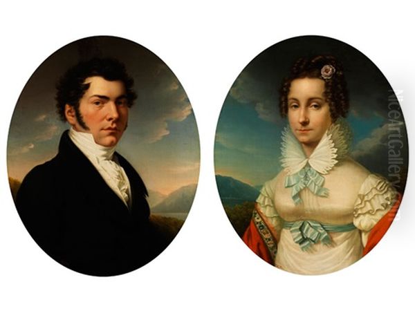 Portraitgemalde Eines Jungen Mannes (+ Portrait Einer Dame; 2 Works) - view 1