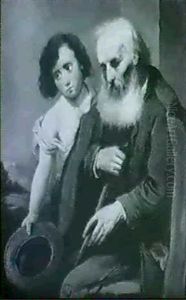 Helping Grandfather by Franz Eybl