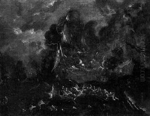 Naval Engagements Between Turks And Christians by Caspar van Eyck
