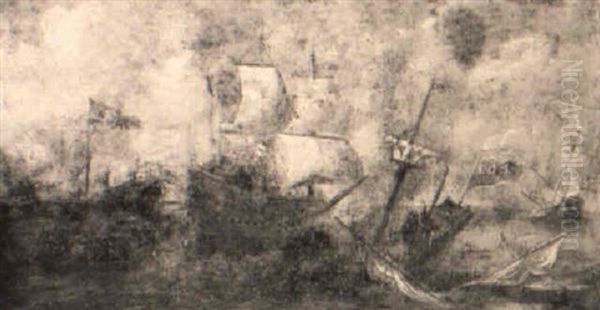 A Naval Battle Against The Turks - view 1