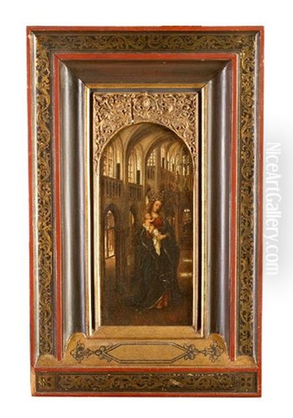 Maria With Infant In A Church Interior - view 1