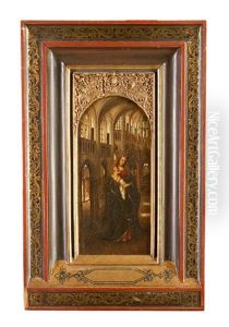 Maria With Infant In A Church Interior by Jan Van Eyck