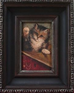 Playful Kitten by Charles van den Eycken