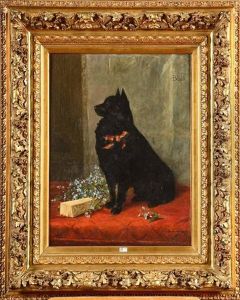 Portrait Du Chien Black