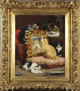 Chat Jouant by Charles van den Eycken