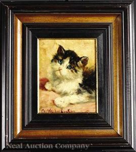 Portrait Of A Kitten by Charles van den Eycken