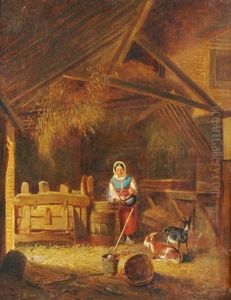 In The Barn by Jean Baptiste Van Eycken