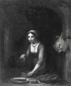 Fischhaendlerin by Jean Baptiste Van Eycken