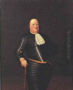 Portrait D'homme En Armure by Abraham van der Eyk
