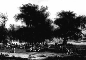 Many Figures At 'kraantje Lek' by Arnoldus Johannes Eymer