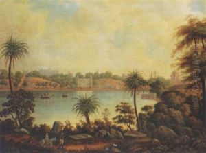 View Of The Lake At Bhopal by Lieutenant Vincent Eyre
