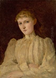 Portrait Of A Young Woman by Louis Eysen