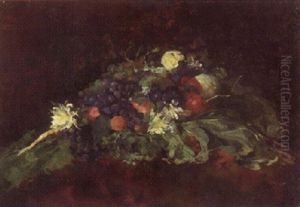 Stilleben Mit Trauben Und Anderen Fruchten by Louis Eysen