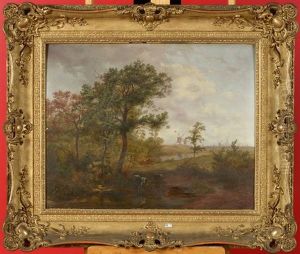 Paysage Aux Vaches Et Aux Moulins by Baron Eugene Louis van Delft d鈥?Eyssel