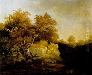 A Wooded Landscape by Christian Friedrich Ezdorf