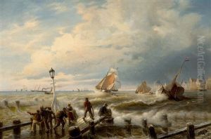 Stormy Sea by Friedrich Wilhelm Fabarius
