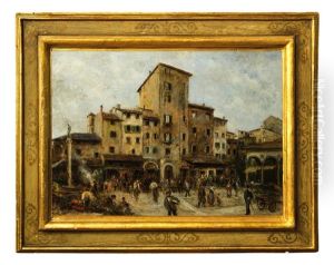 Piazza Del Mercato Vecchio A Firenze by Fabbio Fabbi