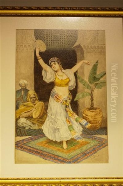 Italian Watercolor Painting, Signed - view 1