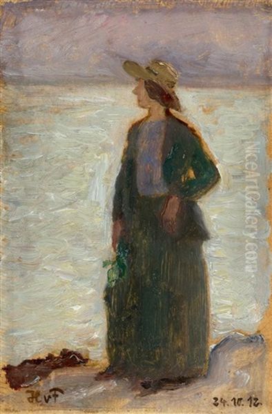 Elegante Dame Beim Strandspaziergang - view 1