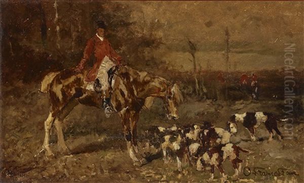 Hunting Rider With Hounds - view 1