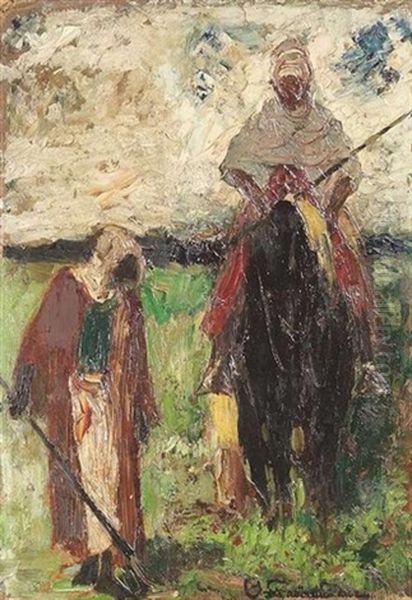 Zwei Orientalen In Landschaft - view 1