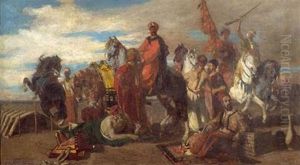 Orientalische Reiter by Otto Von Faber Du Faur