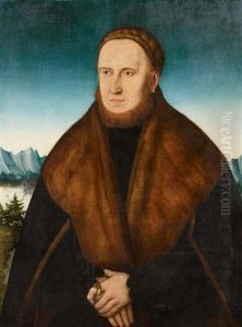 Bildnis Eines Bartigen Mannes Mit Kappe Und Pelzverbramten Mantel. Halbfigur thumbnail