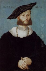 Portrat Eines 27 Jahrigen Mannes by Conrad Faber von Creuznach