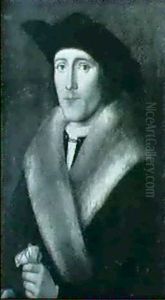 Portrait Of A Young Man, Half-length Wearing A Fur-lined    Coat And Black Hat, And Holding A Document In His Right Hand