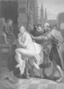 Susanna Wird Von Den Beiden Alten Beim Bade Uberrascht by Johann Theodor Eusebius Faber