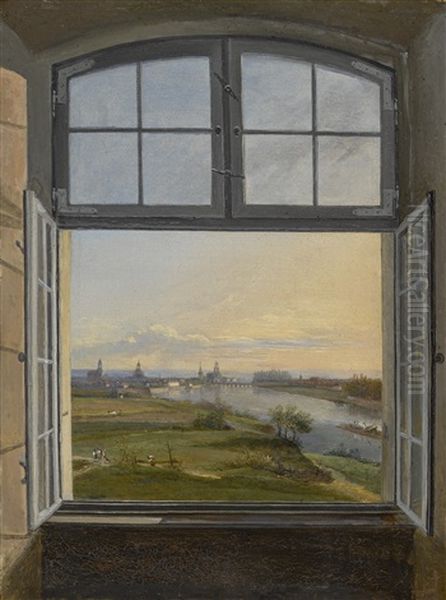 View Of Dresden Through An Open Window - view 1