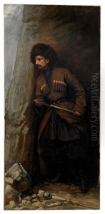 Cossack Withdrawing His Shashka by Stanislaw Poraj Fabijanski