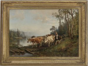 Mowing The Cattle by Anders Monsen Askevold