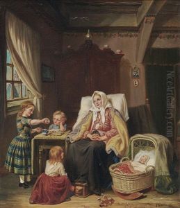 Mother With Her Children by Jan Fabius