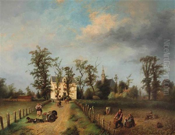 A View Of The Achterweg With The Nederlandse Hervormde Kerk In The Background, Heemstede - view 1