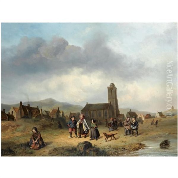 Children In The Dunes, Katwijk - view 1
